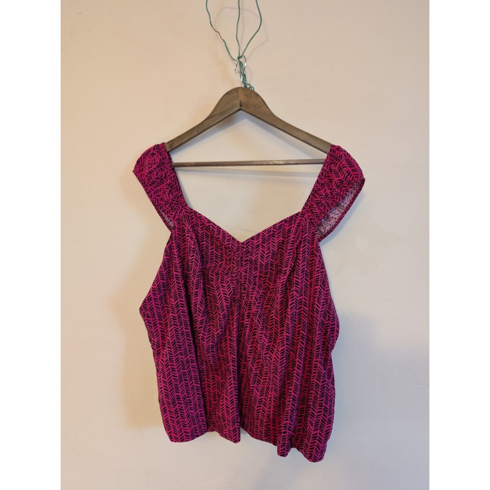 Luxury Set Magenta Purple Wide Leg Pants & Crop Top Smocked Ruffle 2XL3XL Resort - Picture 5 of 15